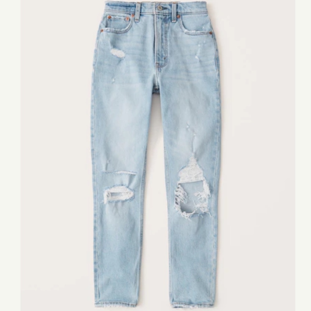 Abercrombie & Fitch Ripped High Rise Skinny Jeans